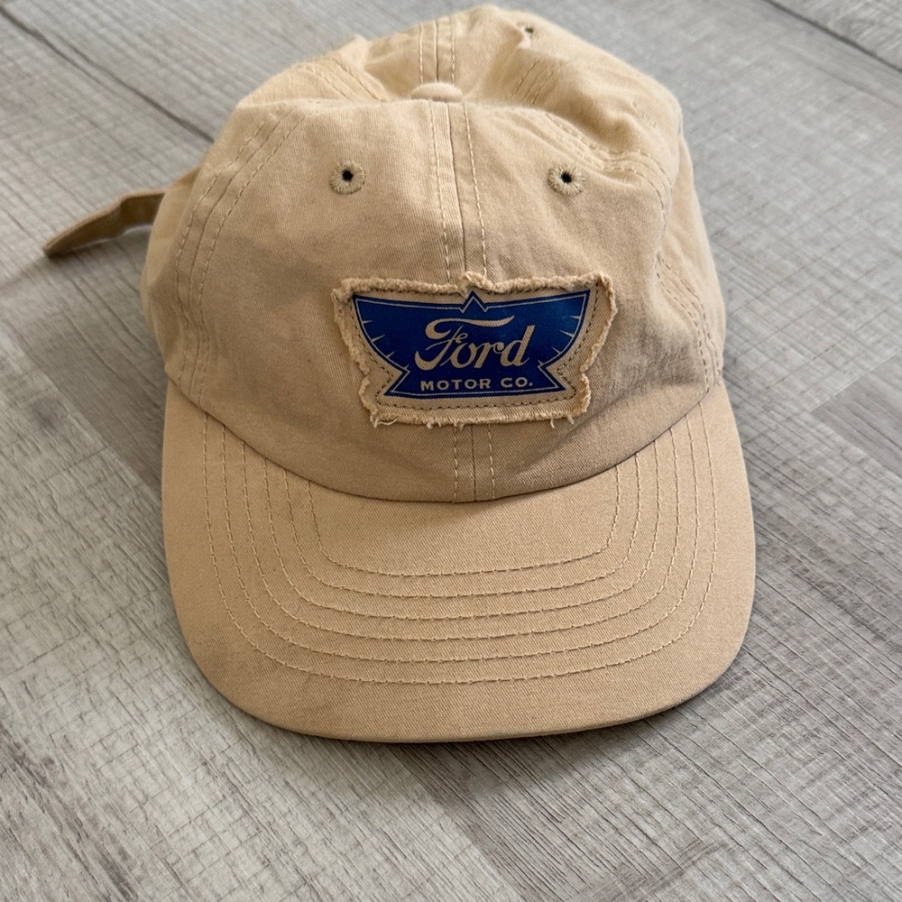 Ford Beige Cap with Blue Logo